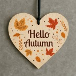 Autumn Decorations Autumn Gifts Wooden Heart Hanging Plaque