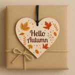 Autumn Decorations Autumn Gifts Wooden Heart Hanging Plaque