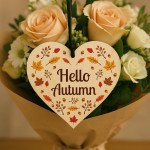 Hello Autumn Decorations Autumn Gifts Wooden Heart Plaque Hello Autumn Decorations Autumn Gifts Wooden Heart Plaque