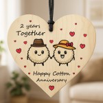 2nd Anniversary Plaque Gifts For Wife Husband Wooden Heart 2nd Anniversary Plaque Gifts For Wife Husband Wooden Heart