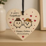 2nd Anniversary Plaque Gifts For Wife Husband Wooden Heart 2nd Anniversary Plaque Gifts For Wife Husband Wooden Heart
