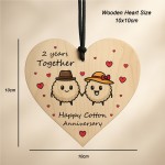 2nd Anniversary Plaque Gifts For Wife Husband Wooden Heart 2nd Anniversary Plaque Gifts For Wife Husband Wooden Heart