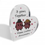 3rd Anniversary Plaque Gift For Wife Husband Leather Anniversary 3rd Anniversary Plaque Gift For Wife Husband Leather Anniversary