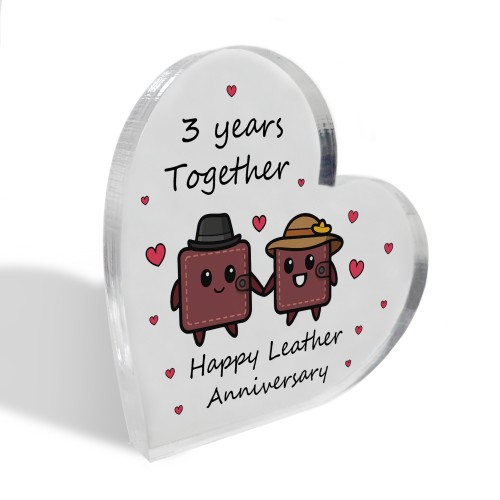 3rd Anniversary Plaque Gift For Wife Husband Leather Anniversary 3rd Anniversary Plaque Gift For Wife Husband Leather Anniversary