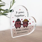 3rd Anniversary Plaque Gift For Wife Husband Leather Anniversary 3rd Anniversary Plaque Gift For Wife Husband Leather Anniversary