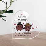 3rd Anniversary Plaque Gift For Wife Husband Leather Anniversary 3rd Anniversary Plaque Gift For Wife Husband Leather Anniversary