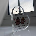 3rd Anniversary Plaque Gift For Wife Husband Leather Anniversary 3rd Anniversary Plaque Gift For Wife Husband Leather Anniversary