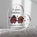 3rd Anniversary Plaque Gift For Wife Husband Leather Anniversary 3rd Anniversary Plaque Gift For Wife Husband Leather Anniversary