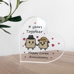 4th Anniversary Plaque Gifts For Wife Husband Linen Anniversary 4th Anniversary Plaque Gifts For Wife Husband Linen Anniversary