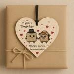 4th Anniversary Plaque Gifts For Wife Husband Wooden Heart 4th Anniversary Plaque Gifts For Wife Husband Wooden Heart