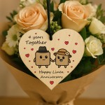 4th Anniversary Plaque Gifts For Wife Husband Wooden Heart 4th Anniversary Plaque Gifts For Wife Husband Wooden Heart