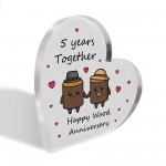 5th Anniversary Plaque Gifts For Wife Husband Wood Anniversary