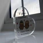 5th Anniversary Plaque Gifts For Wife Husband Wood Anniversary