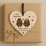 5th Anniversary Plaque Gifts For Wife Husband Wooden Heart 5th Anniversary Plaque Gifts For Wife Husband Wooden Heart
