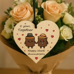 5th Anniversary Plaque Gifts For Wife Husband Wooden Heart 5th Anniversary Plaque Gifts For Wife Husband Wooden Heart