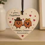 7th Anniversary Plaque Gifts For Wife Husband Wooden Heart 7th Anniversary Plaque Gifts For Wife Husband Wooden Heart