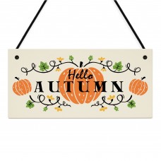 Autumn House Decor Sign With Pumpkins Accessories