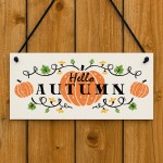 Autumn House Decor Sign With Pumpkins Accessories