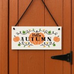 Autumn House Decor Sign With Pumpkins Accessories