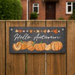 Hello Autumn Hanging Plaque Autumn Decorations Autumnal Decor