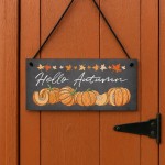 Hello Autumn Hanging Plaque Autumn Decorations Autumnal Decor
