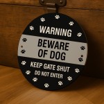 BEWARE OF THE DOG Sign Warning Sign Do Not Enter Acrylic Sign