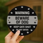 BEWARE OF THE DOG Sign Warning Sign Do Not Enter Acrylic Sign