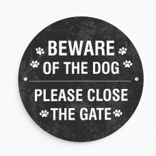 Beware of the Dog Sign Please Close The Gate Acrylic Sign Beware