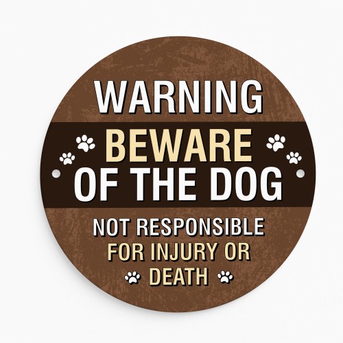 Beware of the Dog Sign Warning Acrylic Sign Beware Sign