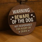 Beware of the Dog Sign Warning Acrylic Sign Beware Sign