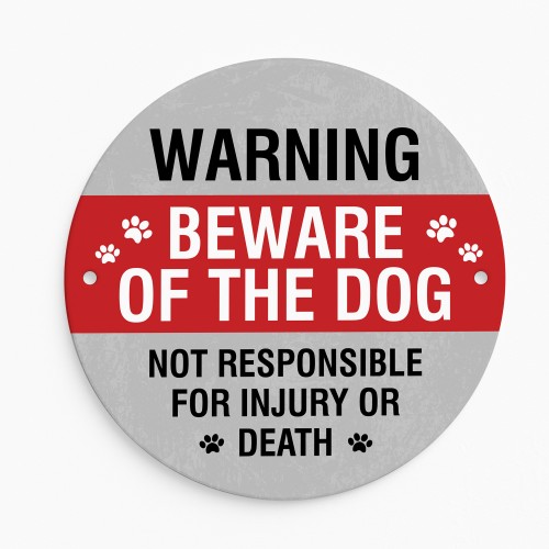WARNING Beware of the Dog Sign Acrylic Sign Beware Sign