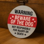 WARNING Beware of the Dog Sign Acrylic Sign Beware Sign
