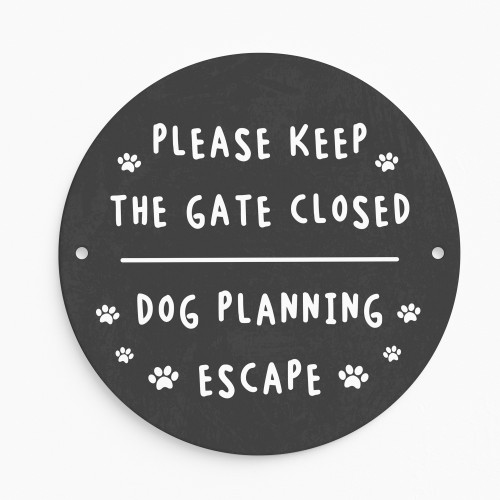 Funny Keep Gate Closed Sign Beware of the Dog Sign Outdoor Sign