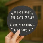 Funny Keep Gate Closed Sign Beware of the Dog Sign Outdoor Sign
