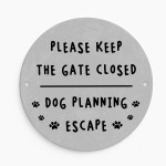 Keep Gate Closed Sign Beware of the Dog Sign Indoor Outdoor Use