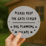 Keep Gate Closed Sign Beware of the Dog Sign Indoor Outdoor Use
