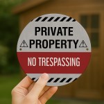 No Trespassing Sign Private Property Sign Indoor and Outdoor Use