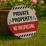 No Trespassing Sign Private Property Sign Indoor and Outdoor Use