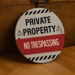No Trespassing Sign Private Property Sign Indoor and Outdoor Use