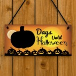 Days Until Halloween Countdown Signs Novelty Halloween Decor