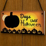 Days Until Halloween Countdown Signs Novelty Halloween Decor
