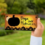 Days Until Halloween Countdown Signs Novelty Halloween Decor