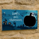 Days Until Halloween Countdown Plaque For Kids Children Novelty 
