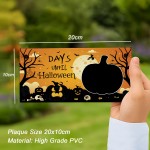 Halloween Countdown Decoration Plaque Days Until Halloween Sign 