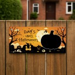 Halloween Countdown Decoration Plaque Days Until Halloween Sign 