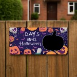 Halloween Countdown Plaque For Kid Children Days Until Halloween