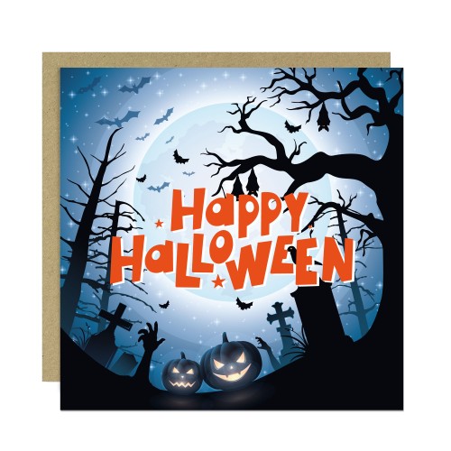 Happy Halloween Greetings Card With Kraft Envelope Card Happy Halloween Greetings Card With Kraft Envelope Card