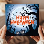Happy Halloween Greetings Card With Kraft Envelope Card Happy Halloween Greetings Card With Kraft Envelope Card