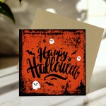 Happy Halloween Card With Kraft Envelope Card For Friend