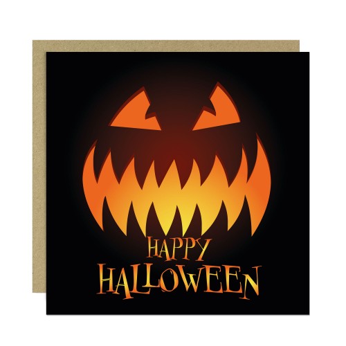 Happy Halloween Card With Pumpkin Halloween Card With Envelope